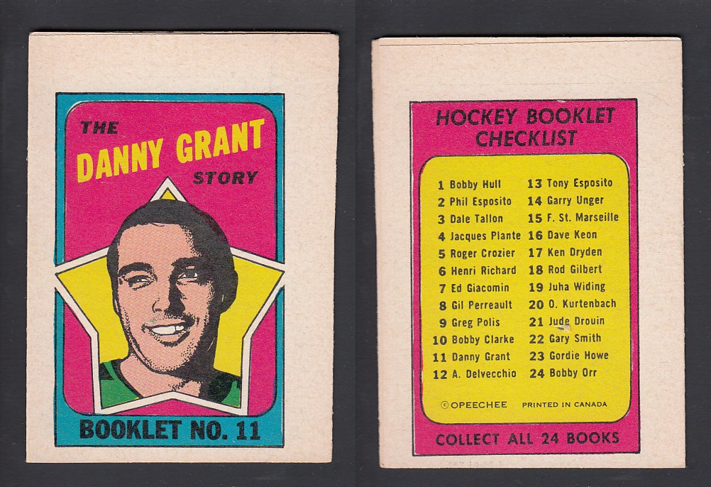 1971-72 O-PEE-CHEE STORY BOOKLET ENGLISH #11 D. GRANT photo 1971-72 O-PEE-CHEE STORY BOOKLET ENGLISH #11 D. GRANT photo