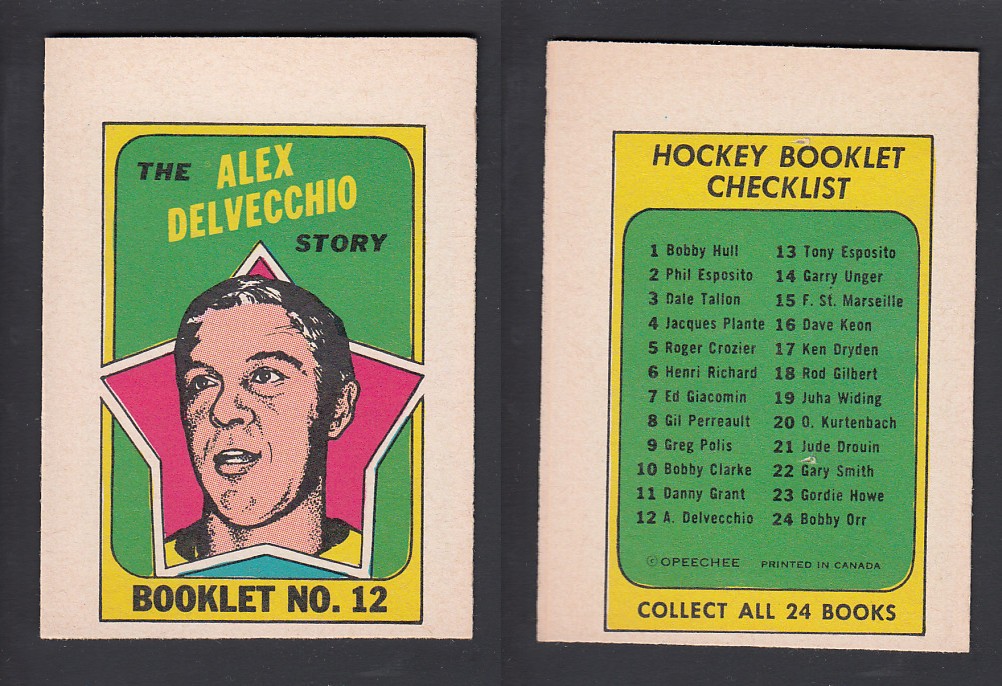 1971-72 O-PEE-CHEE STORY BOOKLET ENGLISH #12 A. DELVECCHIO photo 1971-72 O-PEE-CHEE STORY BOOKLET ENGLISH #12 A. DELVECCHIO photo