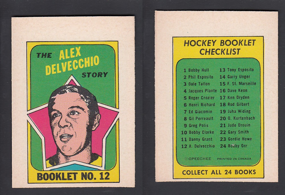 1971-72 O-PEE-CHEE STORY BOOKLET ENGLISH #12 A. DELVECCHIO photo 1971-72 O-PEE-CHEE STORY BOOKLET ENGLISH #12 A. DELVECCHIO photo