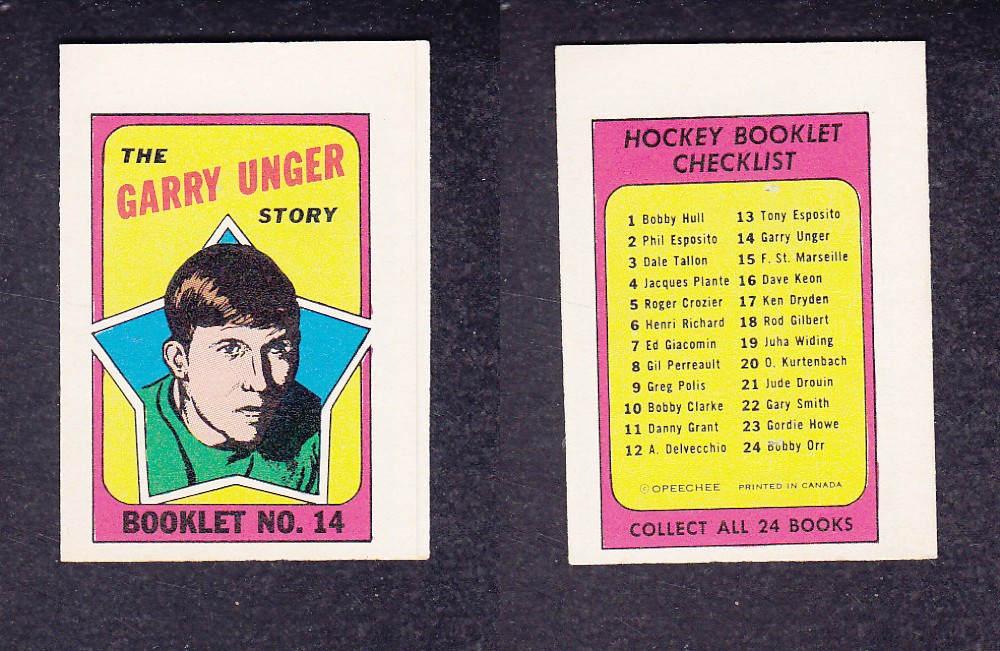 1971-72 O-PEE-CHEE STORY BOOKLET ENGLISH #14 G. UNGER photo 1971-72 O-PEE-CHEE STORY BOOKLET ENGLISH #14 G. UNGER photo