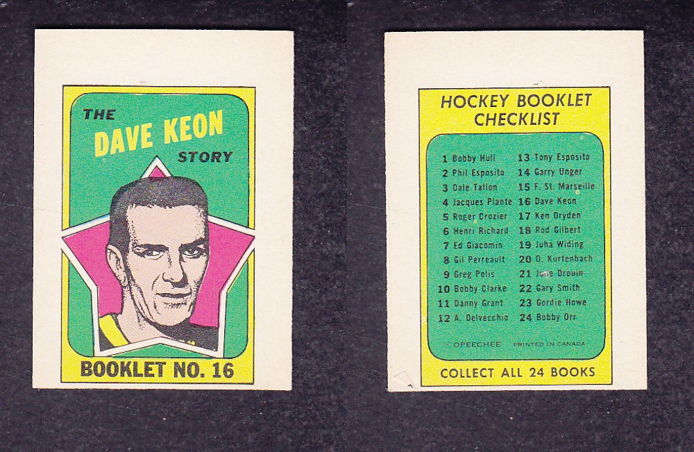 1971-72 O-PEE-CHEE STORY BOOKLET ENGLISH #16 D. KEON photo 1971-72 O-PEE-CHEE STORY BOOKLET ENGLISH #16 D. KEON photo