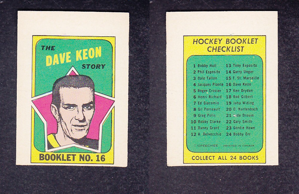 1971-72 O-PEE-CHEE STORY BOOKLET ENGLISH #16 D. KEON photo 1971-72 O-PEE-CHEE STORY BOOKLET ENGLISH #16 D. KEON photo