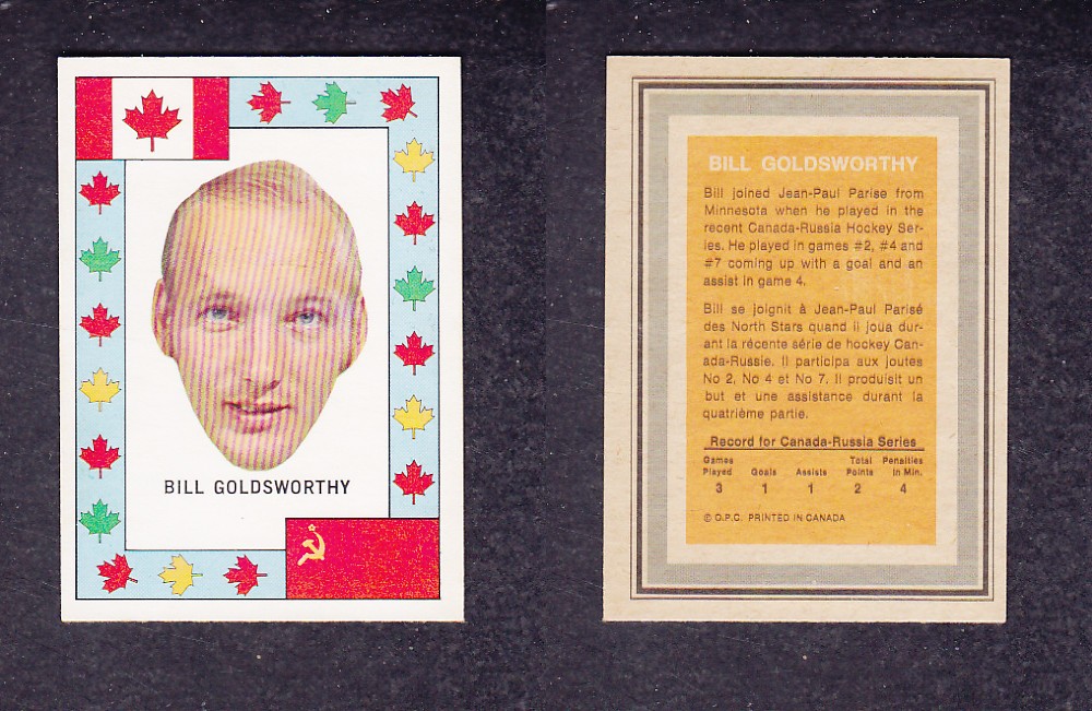 1972 O-PEE-CHEE TEAM CANADA B. GOLDWORTHY photo 1972 O-PEE-CHEE TEAM CANADA B. GOLDWORTHY photo