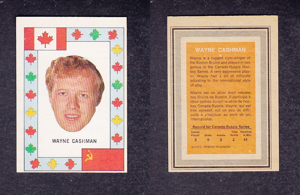 1972 O-PEE-CHEE TEAM CANADA W. CASHMAN photo 1972 O-PEE-CHEE TEAM CANADA W. CASHMAN photo