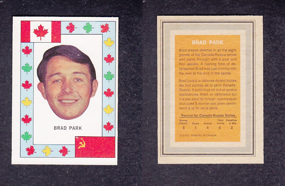 1972 O-PEE-CHEE TEAM CANADA B. PARK photo 1972 O-PEE-CHEE TEAM CANADA B. PARK photo