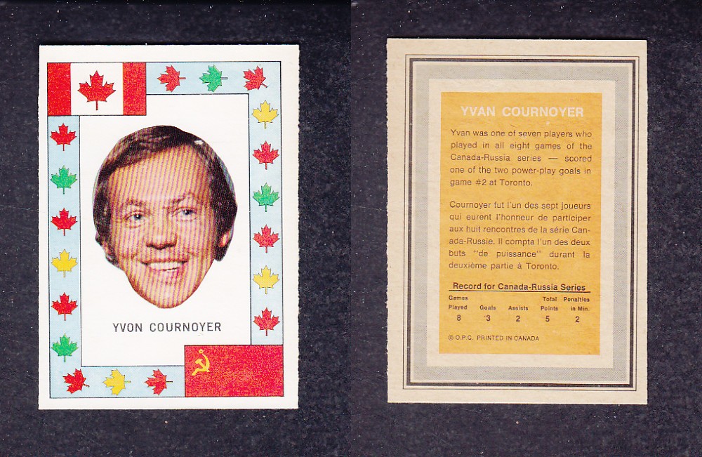 1972 O-PEE-CHEE TEAM CANADA Y. COURNOYER photo 1972 O-PEE-CHEE TEAM CANADA Y. COURNOYER photo