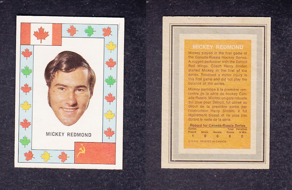 1972 O-PEE-CHEE TEAM CANADA M. REDMOND photo 1972 O-PEE-CHEE TEAM CANADA M. REDMOND photo
