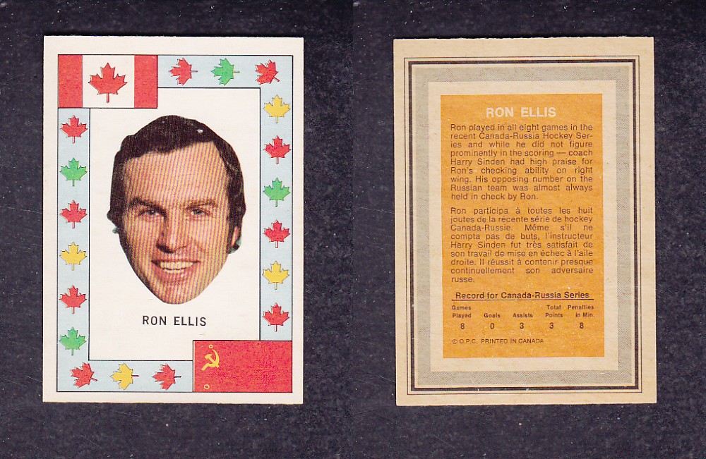 1972 O-PEE-CHEE TEAM CANADA R. ELLIS photo 1972 O-PEE-CHEE TEAM CANADA R. ELLIS photo