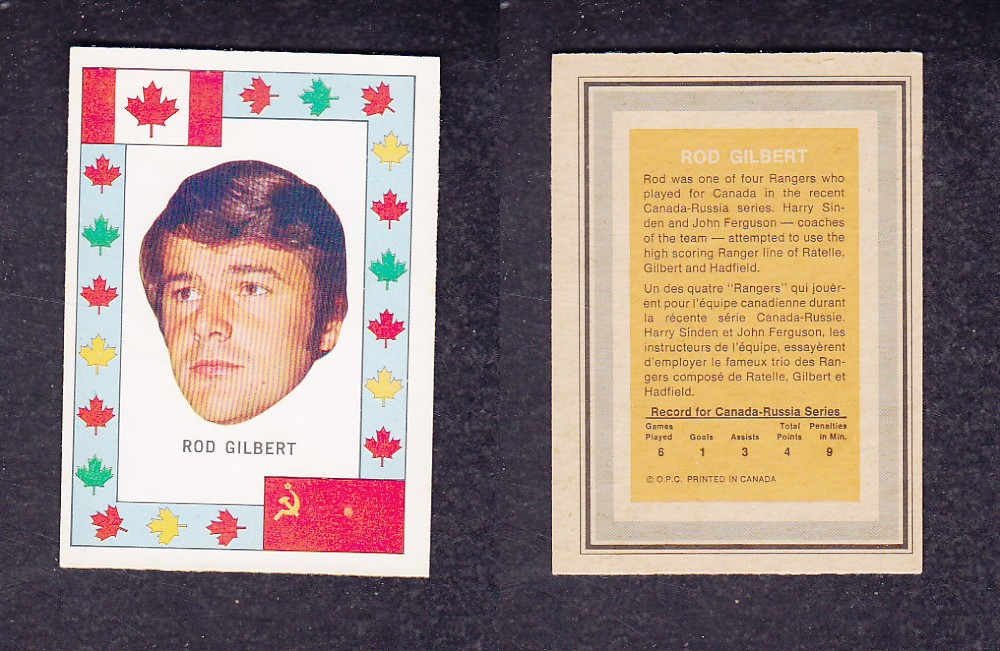 1972 O-PEE-CHEE TEAM CANADA R. GILBERT photo 1972 O-PEE-CHEE TEAM CANADA R. GILBERT photo