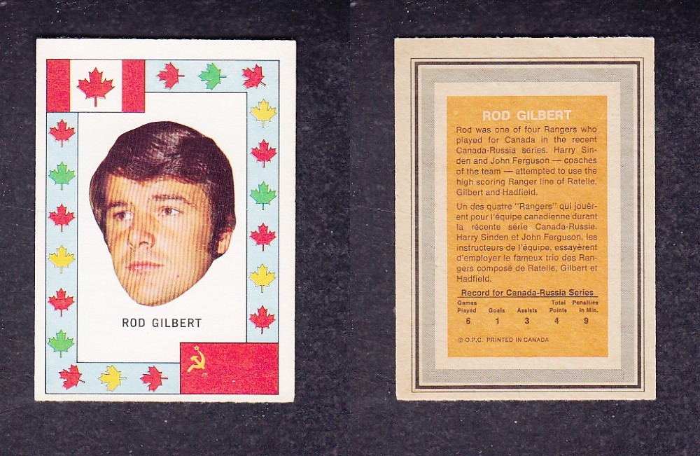 1972 O-PEE-CHEE TEAM CANADA R. GILBERT photo 1972 O-PEE-CHEE TEAM CANADA R. GILBERT photo