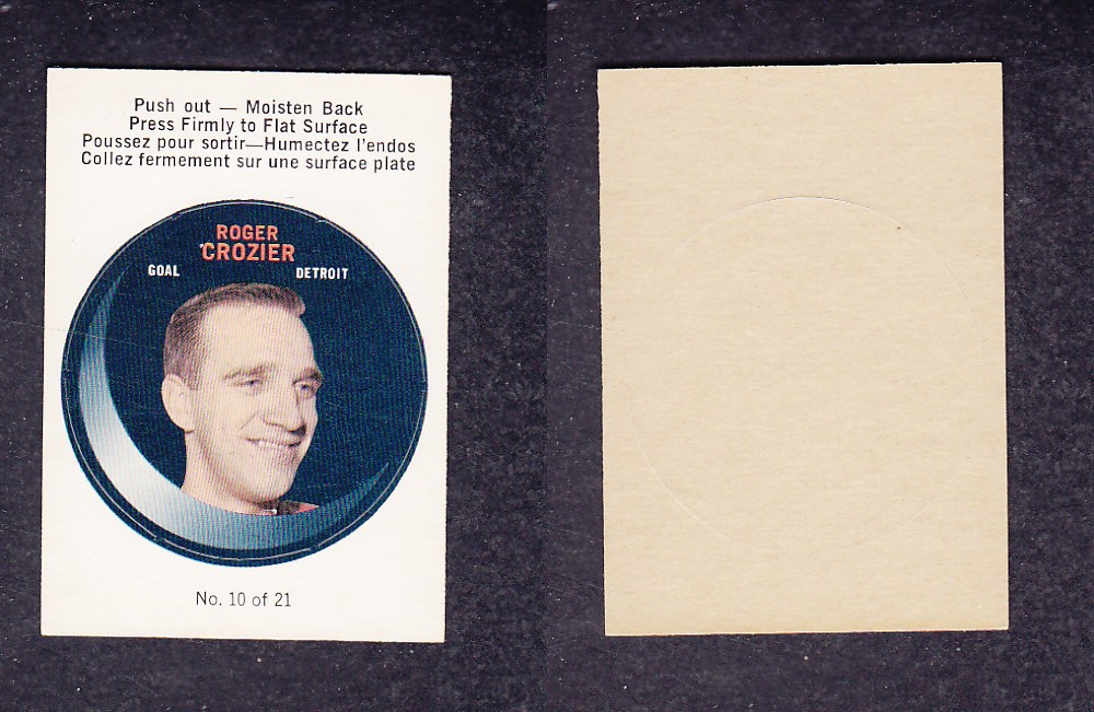 1968-69 O-PEE-CHEE PUCK STICKERS #10 R. GROZIER photo