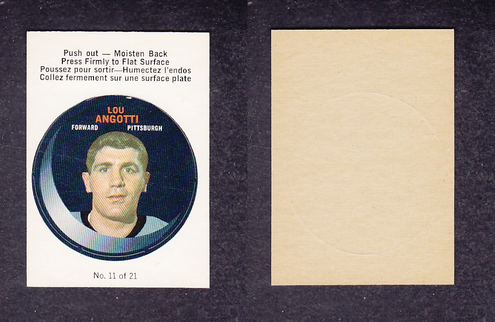 1968-69 O-PEE-CHEE PUCK STICKERS #11 L. ANGOTTI photo 1968-69 O-PEE-CHEE PUCK STICKERS #11 L. ANGOTTI photo