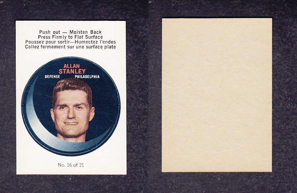1968-69 O-PEE-CHEE PUCK STICKERS #16 A. STANLEY  photo