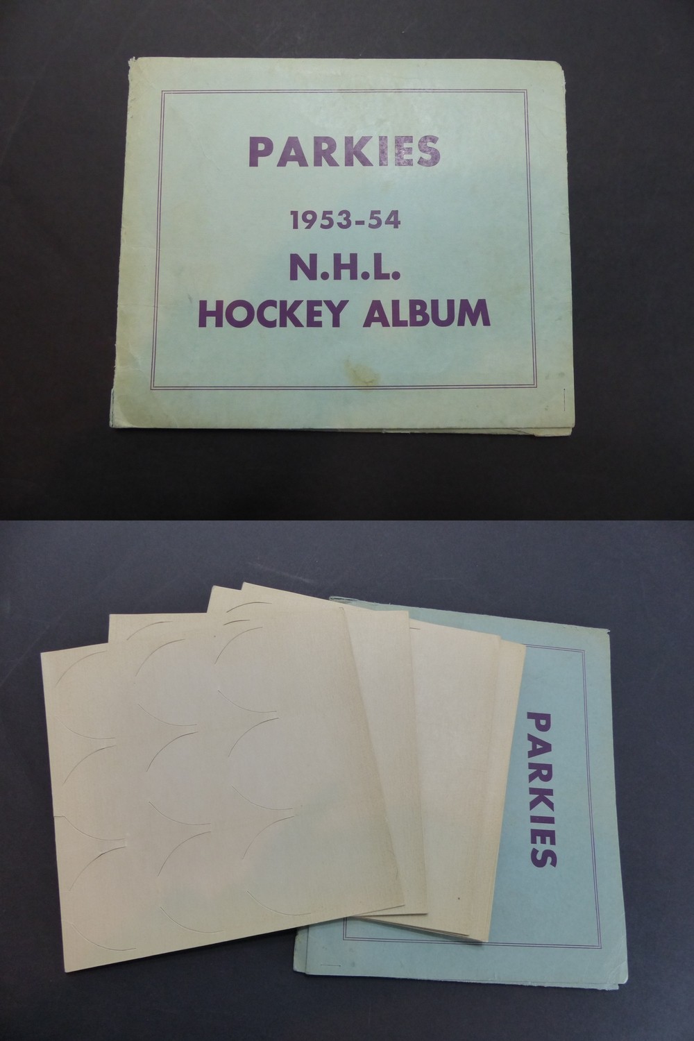 1953-54 PARKHURST HOCKEY CARD EMPTY ALBUM  photo