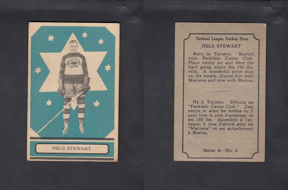 1933-34 O-PEE-CHEE HOCKEY CARD #6 N.STEWART photo 1933-34 O-PEE-CHEE HOCKEY CARD #6 N.STEWART photo
