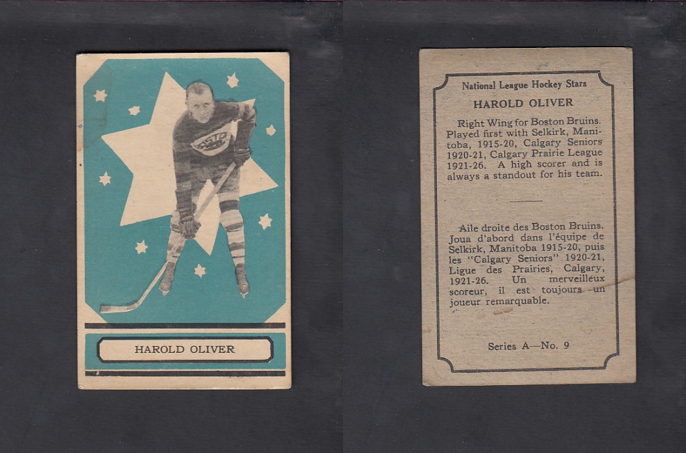 1933-34 O-PEE-CHEE HOCKEY CARD #9 H. OLIVER photo 1933-34 O-PEE-CHEE HOCKEY CARD #9 H. OLIVER photo