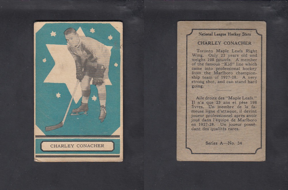 1933-34 O-PEE-CHEE HOCKEY CARD #34 C. CONACHER photo 1933-34 O-PEE-CHEE HOCKEY CARD #34 C. CONACHER photo