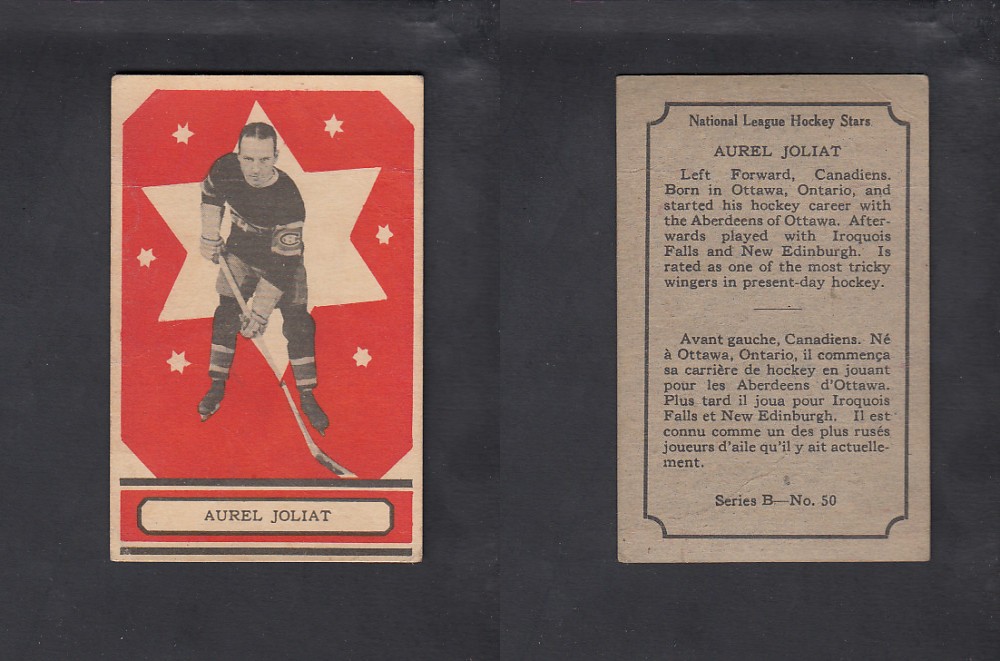 1933-34 O-PEE-CHEE HOCKEY CARD #50 A. JOLIAT photo 1933-34 O-PEE-CHEE HOCKEY CARD #50 A. JOLIAT photo
