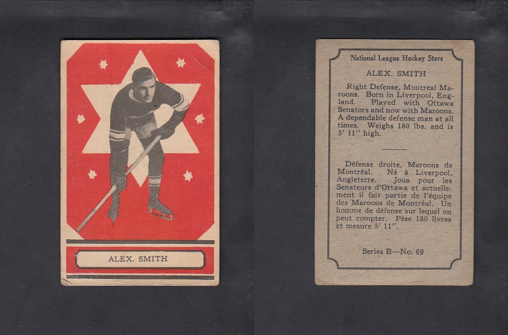 1933-34 O-PEE-CHEE HOCKEY CARD #69 A. SMITH photo 1933-34 O-PEE-CHEE HOCKEY CARD #69 A. SMITH photo