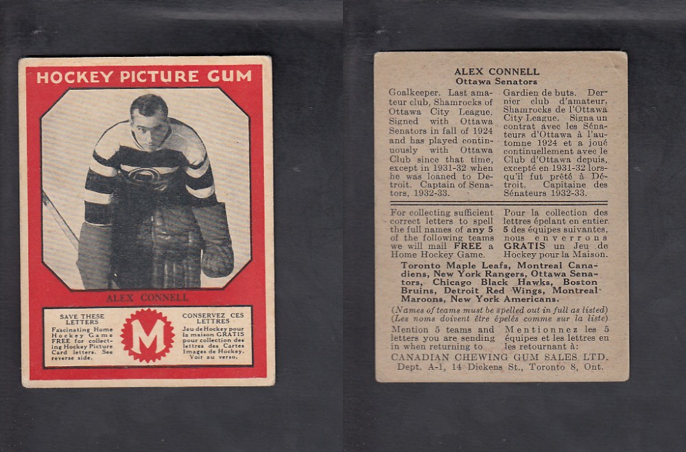 CS96430764 193334 CANADIAN CHEWING GUM HOCKEY CARD A. CONNELL