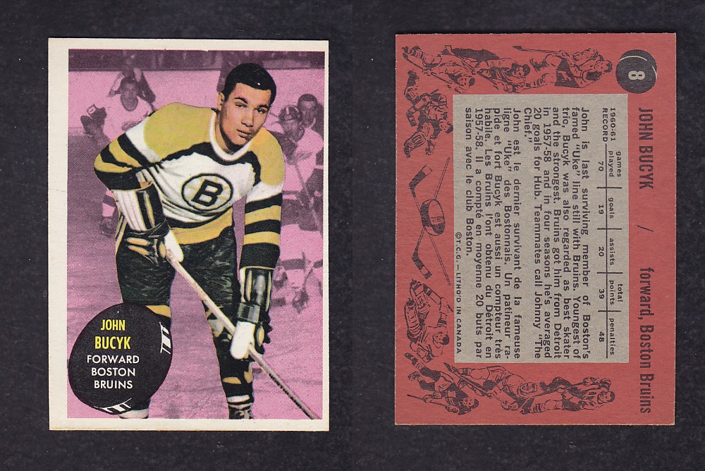 1961-62 TOPPS HOCKEY CARD #8 J. BUCYK photo 1961-62 TOPPS HOCKEY CARD #8 J. BUCYK photo