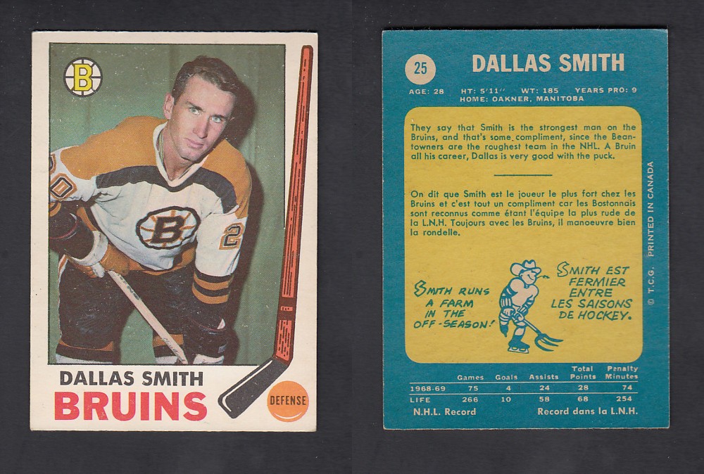 1969-70 O-PEE-CHEE HOCKEY CARD #25 D. SMITH photo 1969-70 O-PEE-CHEE HOCKEY CARD #25 D. SMITH photo