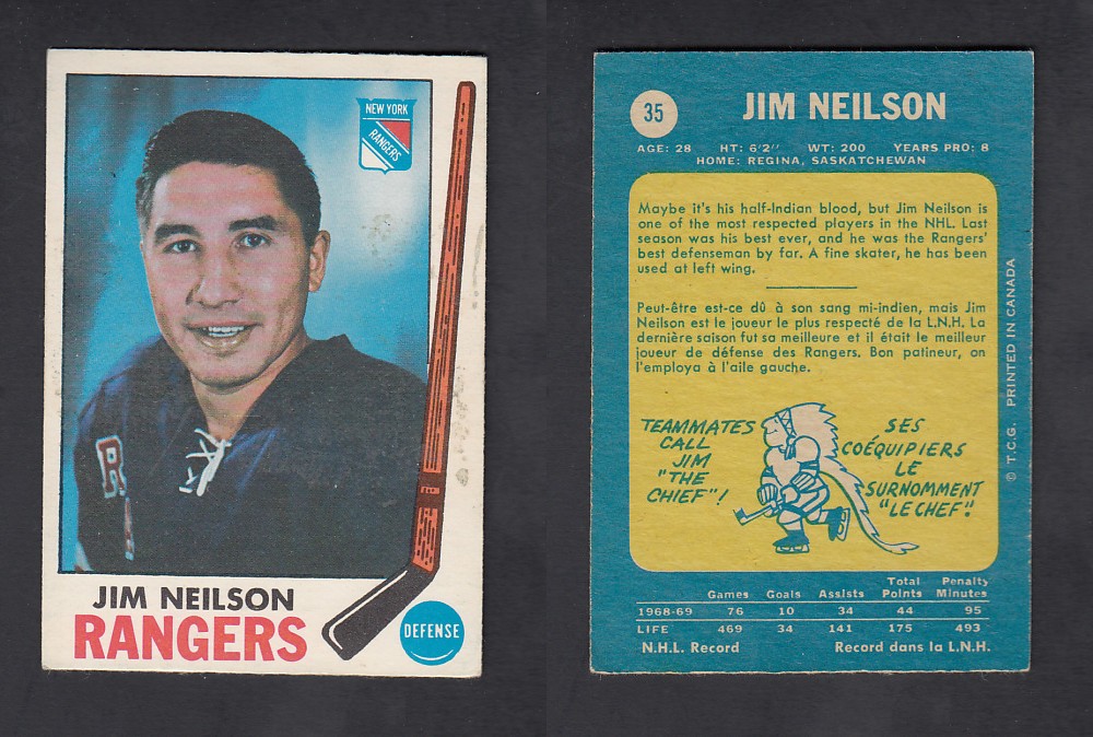 1969-70 O-PEE-CHEE HOCKEY CARD #35 J. NEILSON photo 1969-70 O-PEE-CHEE HOCKEY CARD #35 J. NEILSON photo