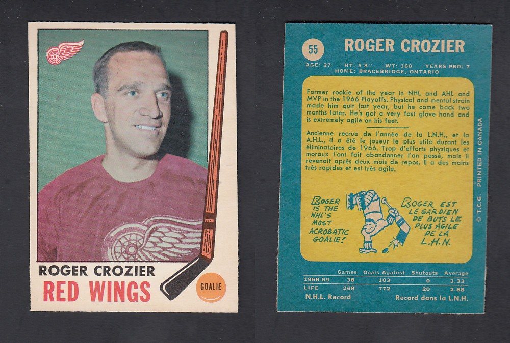 1969-70 O-PEE-CHEE HOCKEY CARD #55 R. CROZIER photo 1969-70 O-PEE-CHEE HOCKEY CARD #55 R. CROZIER photo