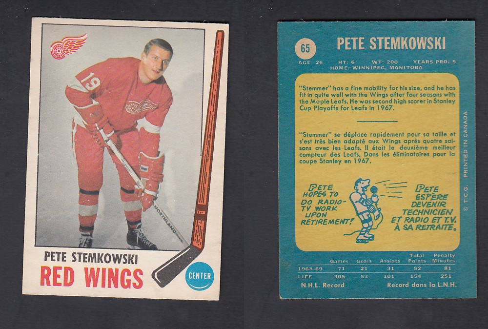 1969-70 O-PEE-CHEE HOCKEY CARD #65 P. STEMKOWSKI photo 1969-70 O-PEE-CHEE HOCKEY CARD #65 P. STEMKOWSKI photo