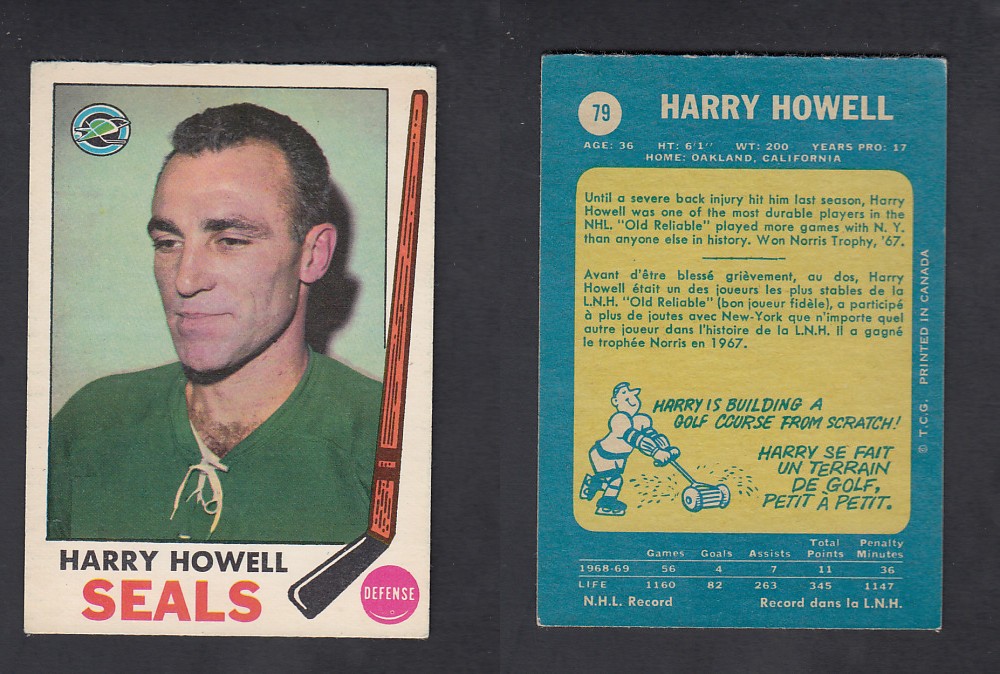 1969-70 O-PEE-CHEE HOCKEY CARD #79 H. HOWELL photo 1969-70 O-PEE-CHEE HOCKEY CARD #79 H. HOWELL photo