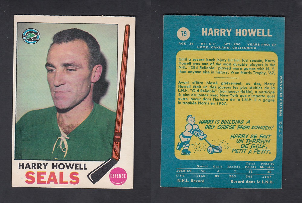 1969-70 O-PEE-CHEE HOCKEY CARD #79 H. HOWELL photo