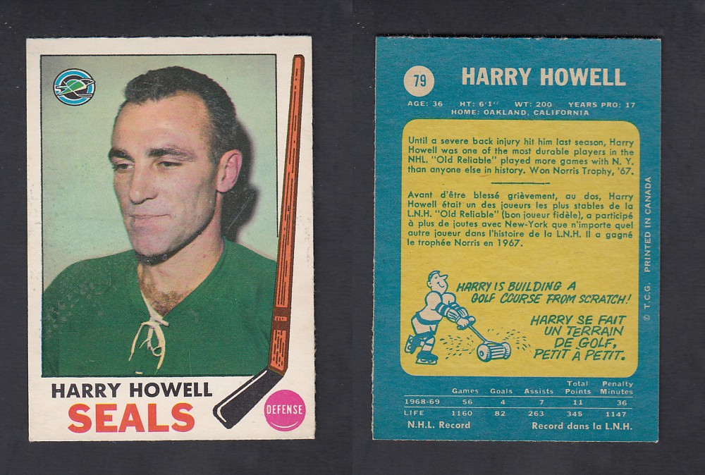 1969-70 O-PEE-CHEE HOCKEY CARD #79 H. HOWELL photo 1969-70 O-PEE-CHEE HOCKEY CARD #79 H. HOWELL photo