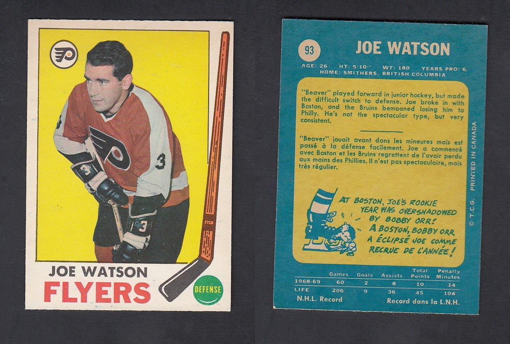1969-70 O-PEE-CHEE HOCKEY CARD #93 J. WATSON photo