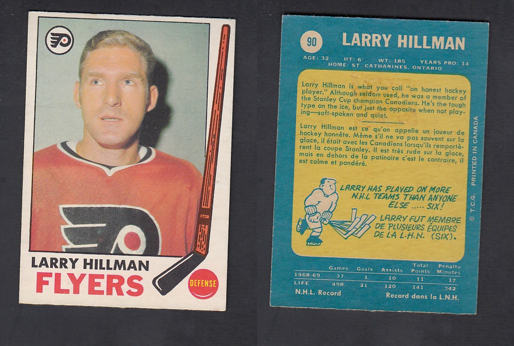 1969-70 O-PEE-CHEE HOCKEY CARD #90 L. HILLMAN photo 1969-70 O-PEE-CHEE HOCKEY CARD #90 L. HILLMAN photo