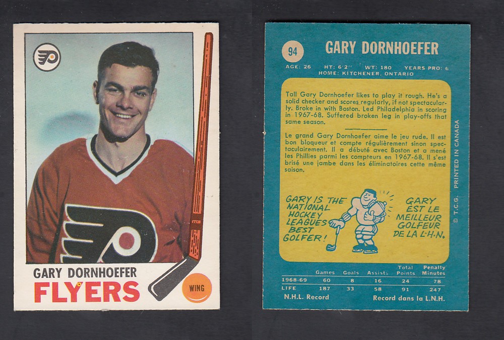 1969-70 O-PEE-CHEE HOCKEY CARD #94 G. DORNHOEFER photo 1969-70 O-PEE-CHEE HOCKEY CARD #94 G. DORNHOEFER photo