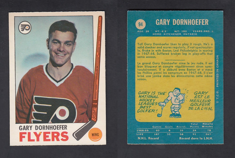 1969-70 O-PEE-CHEE HOCKEY CARD #94 G. DORNHOEFER photo