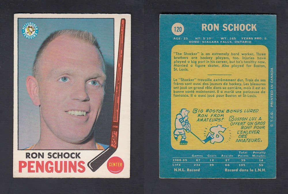 1969-70 O-PEE-CHEE HOCKEY CARD #120 R. SHOCK photo 1969-70 O-PEE-CHEE HOCKEY CARD #120 R. SHOCK photo