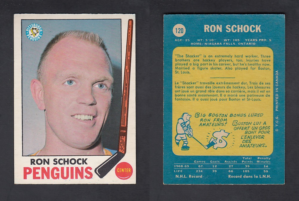 1969-70 O-PEE-CHEE HOCKEY CARD #120 R. SHOCK photo 1969-70 O-PEE-CHEE HOCKEY CARD #120 R. SHOCK photo