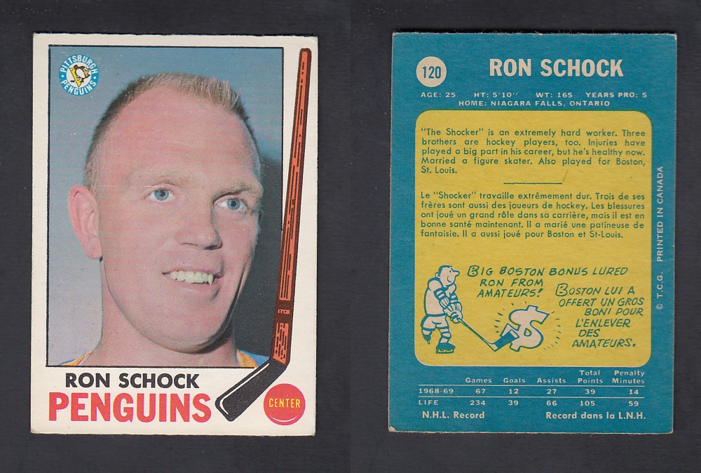 1969-70 O-PEE-CHEE HOCKEY CARD #120 R. SHOCK photo 1969-70 O-PEE-CHEE HOCKEY CARD #120 R. SHOCK photo