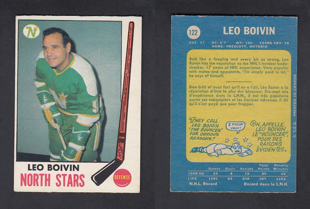 1969-70 O-PEE-CHEE HOCKEY CARD #122 L. BOIVIN photo 1969-70 O-PEE-CHEE HOCKEY CARD #122 L. BOIVIN photo