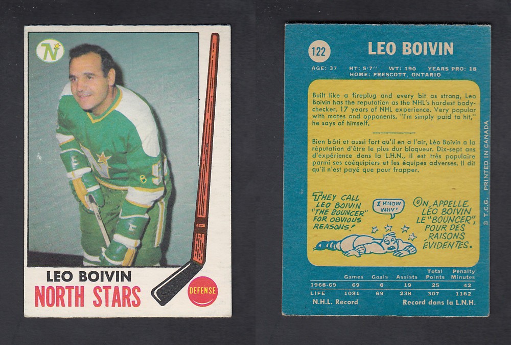 1969-70 O-PEE-CHEE HOCKEY CARD #122 L. BOIVIN photo 1969-70 O-PEE-CHEE HOCKEY CARD #122 L. BOIVIN photo