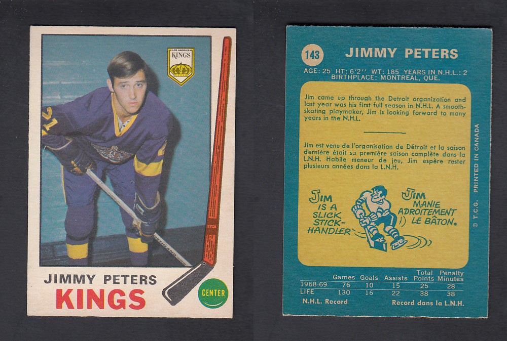 1969-70 O-PEE-CHEE HOCKEY CARD #143 J. PETERS photo 1969-70 O-PEE-CHEE HOCKEY CARD #143 J. PETERS photo