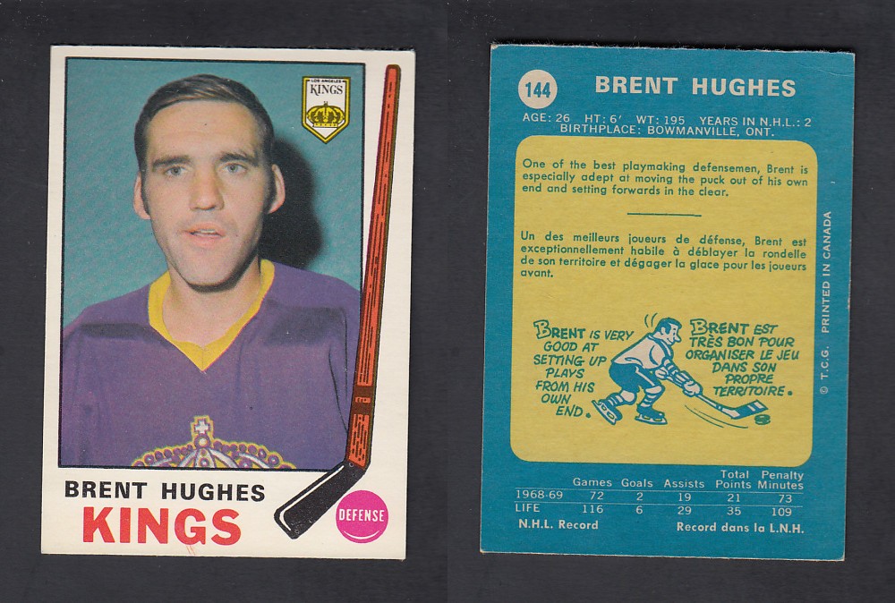 1969-70 O-PEE-CHEE HOCKEY CARD #144 B. HUGHES photo