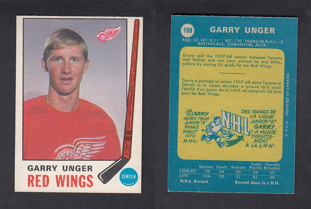 1969-70 O-PEE-CHEE HOCKEY CARD #159 G. UNGER photo 1969-70 O-PEE-CHEE HOCKEY CARD #159 G. UNGER photo