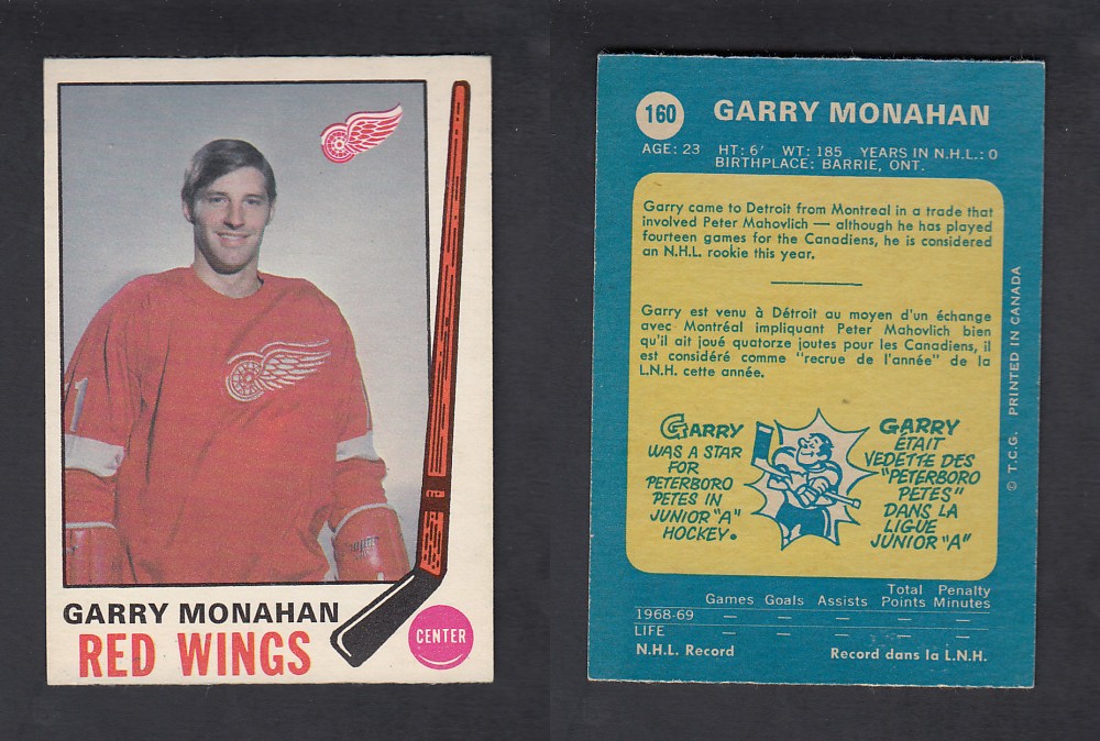 1969-70 O-PEE-CHEE HOCKEY CARD #160 G. MONAHAM photo 1969-70 O-PEE-CHEE HOCKEY CARD #160 G. MONAHAM photo