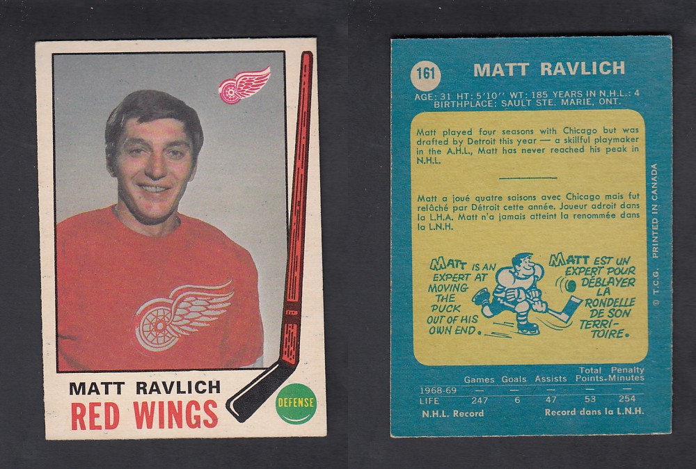 1969-70 O-PEE-CHEE HOCKEY CARD #161 M. RAVLICH photo 1969-70 O-PEE-CHEE HOCKEY CARD #161 M. RAVLICH photo