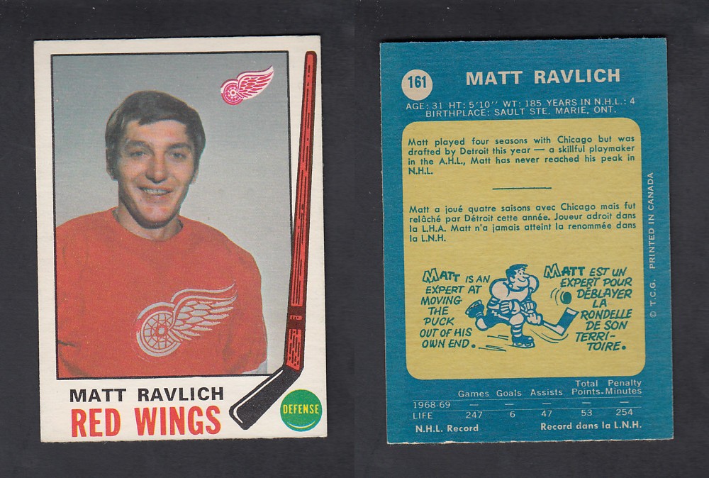 1969-70 O-PEE-CHEE HOCKEY CARD #161 M. RAVLICH photo 1969-70 O-PEE-CHEE HOCKEY CARD #161 M. RAVLICH photo