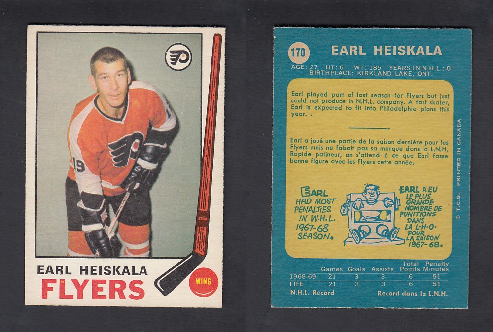 1969-70 O-PEE-CHEE HOCKEY CARD #170 E. HEISKALA photo 1969-70 O-PEE-CHEE HOCKEY CARD #170 E. HEISKALA photo