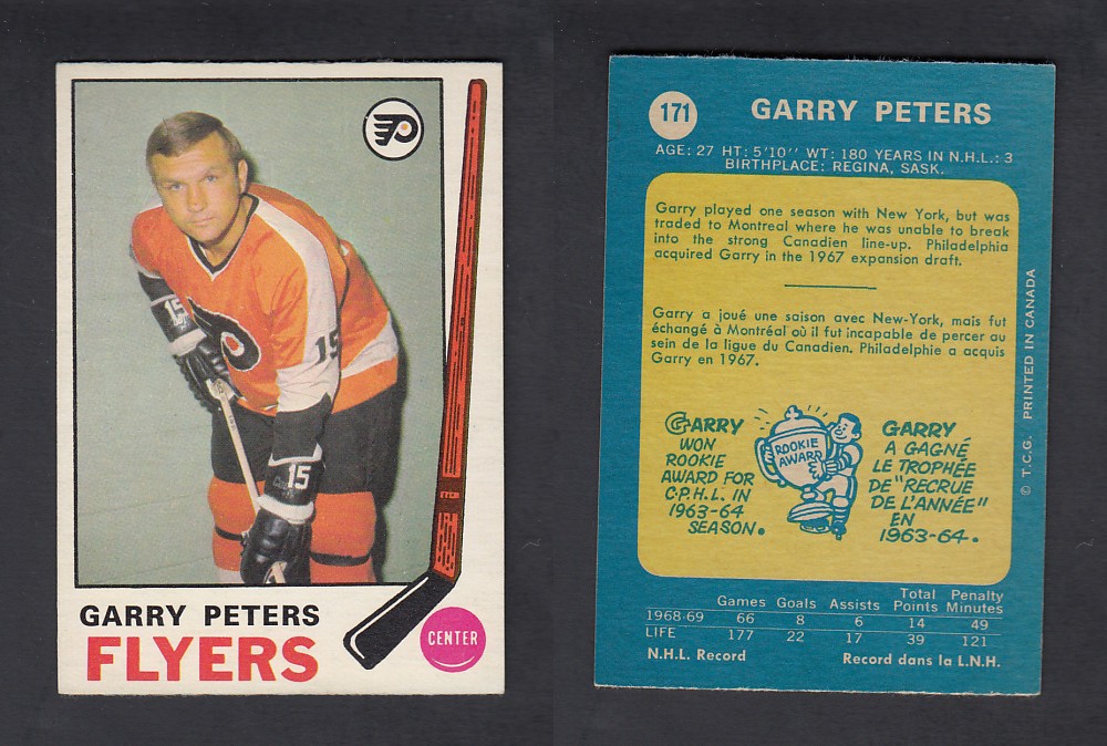 1969-70 O-PEE-CHEE HOCKEY CARD #171 G. PETERS photo 1969-70 O-PEE-CHEE HOCKEY CARD #171 G. PETERS photo
