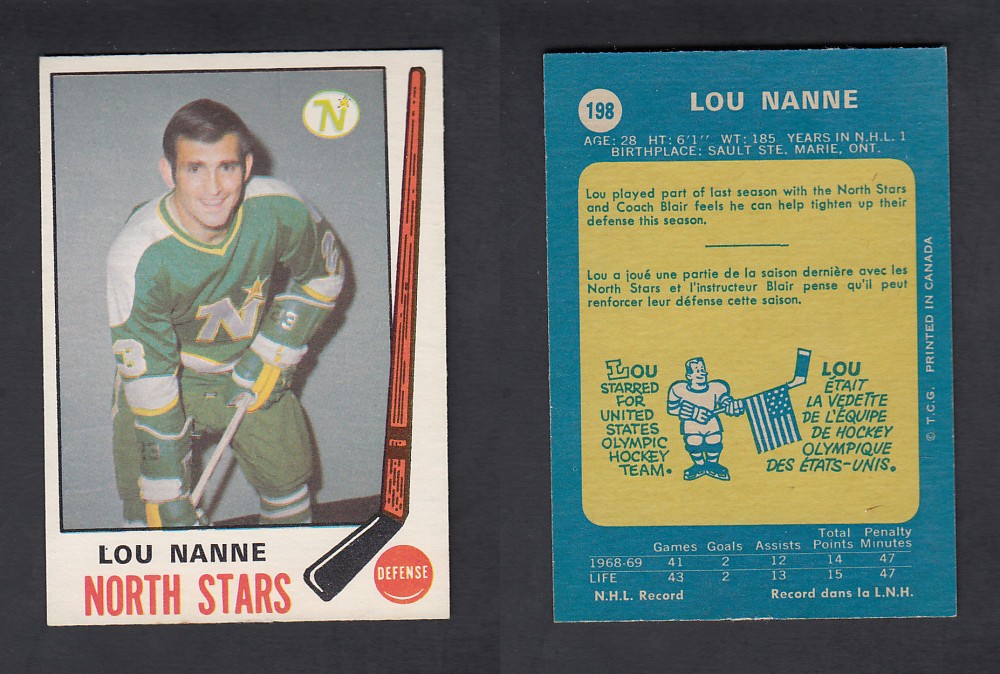 1969-70 O-PEE-CHEE HOCKEY CARD #198 L. NAMNE photo 1969-70 O-PEE-CHEE HOCKEY CARD #198 L. NAMNE photo